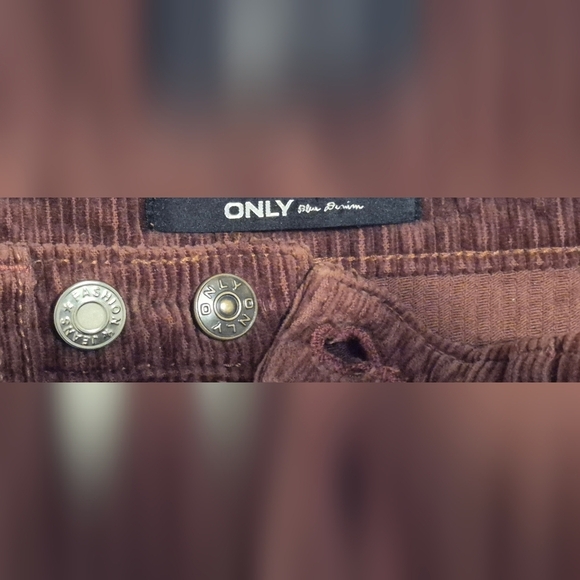 Only Brown A-Line Ribbed Mini Skirt Casual - Picture 4 of 12